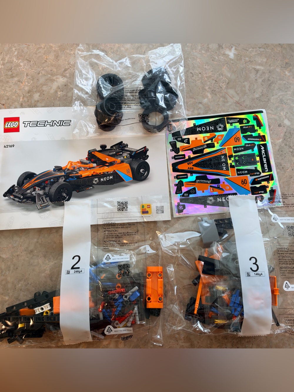 Incomplete - LEGO 42169 Technic Orange and Black NEOM McLaren
